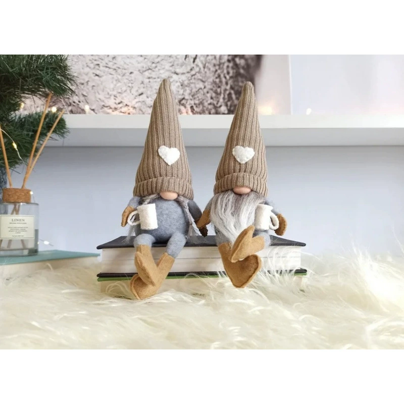 Вязаная кофейная кукла, рождественские украшения, (международная торговля)