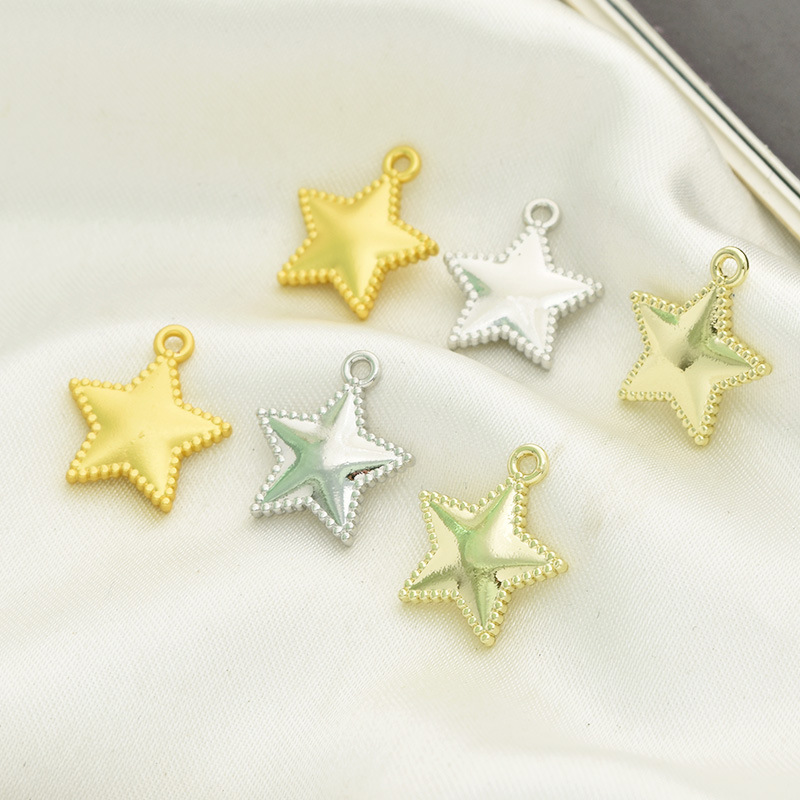 10 Pcs/package Simple Style Star Alloy Plating Pendant Jewelry Accessories display picture 1