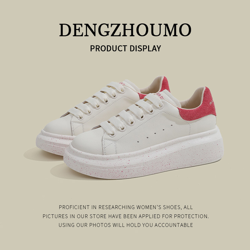 麦家波点女鞋老爹鞋时尚休闲不累脚糖果色轻学生板鞋