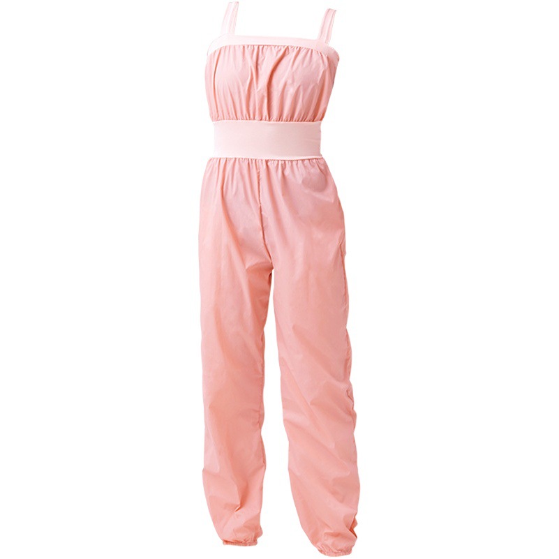 Pantalones de cintura de tirantes para niños mono Ballet traje de sudor pantalones de calentamiento de baile de cuerpo de mujer pantalones de gimnasia deportiva