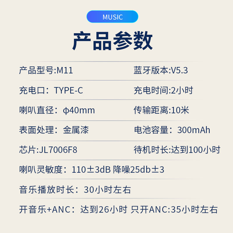 国境を越えた人気のM11ヘッドマウントBluetoothヘッドセットODMカスタマイズされた長持ちするANCノイズキャンセリングヘッドセットeスポーツヘッドセット|undefined