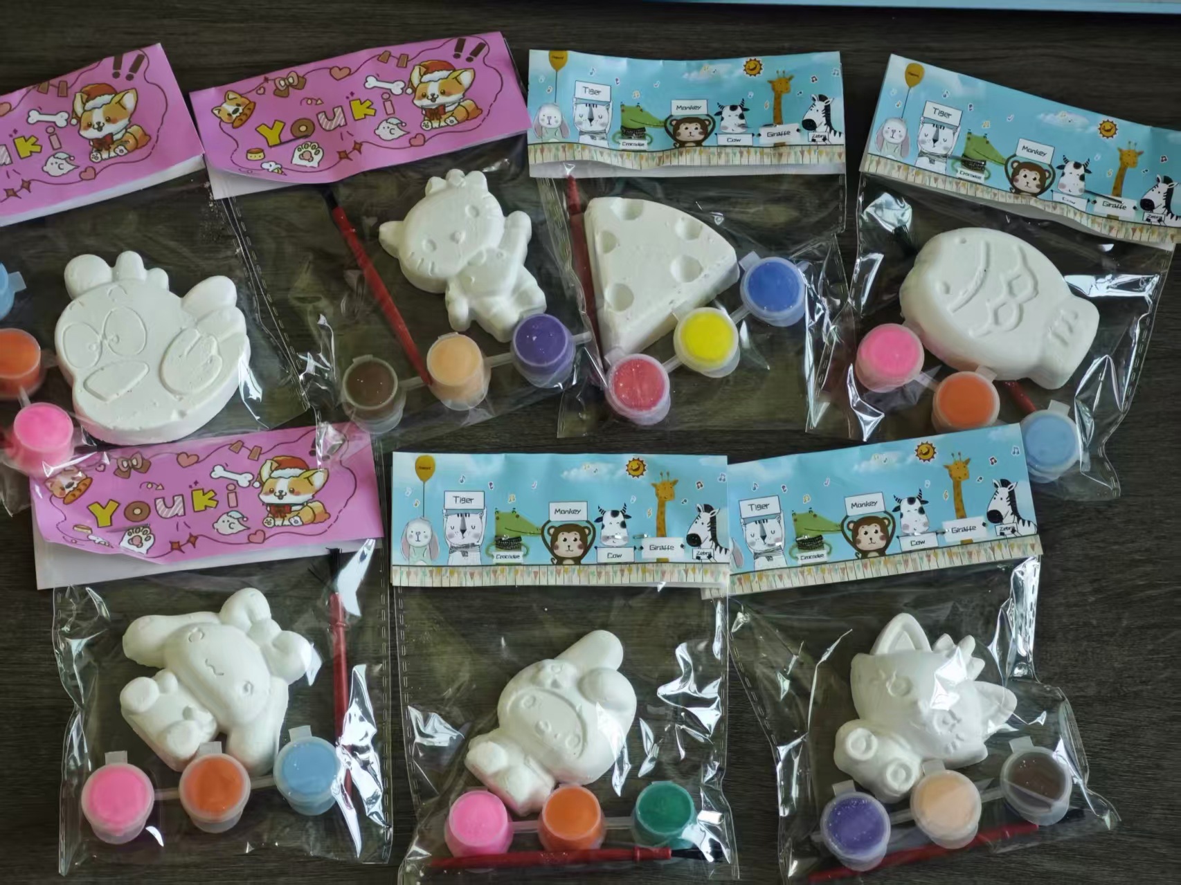 Muñeca de yeso DIY hecha a mano pintada de colores Temporada de graduación de jardín de infantes recompensas para niños y niñas pequeños regalos de cumpleaños