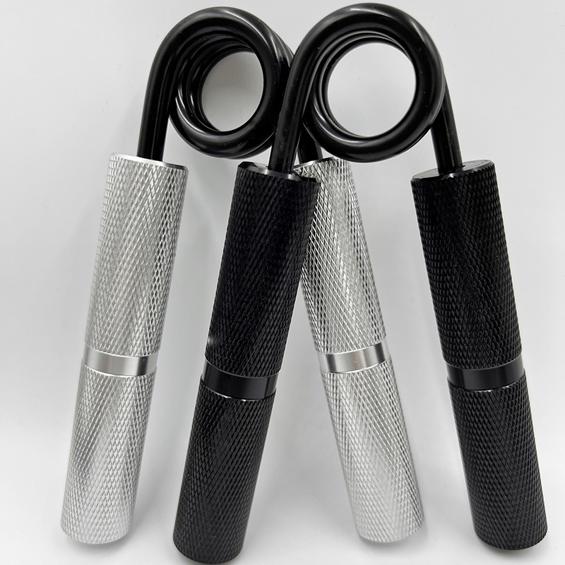 Todo-metal agarre brazo entrenador fitness dedo entrenador aluminio mango agarre primavera agarre
