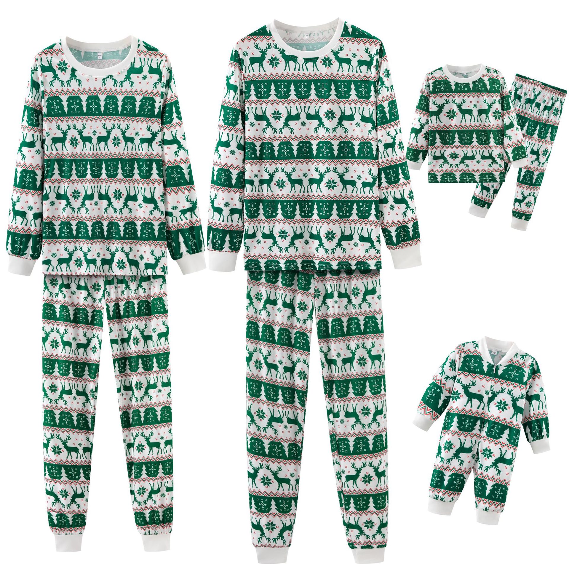 Underwear & Sleepwears Christmas parent child clothing new Christmas home clothes family clothing parent child pajamas set_voghion.com