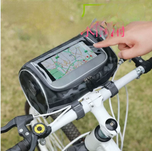 Mountain Bike Front Bag Waterproof Touch Screen Mobile Phone Bag Large Capacity Shoulder Crossbody Bicycle Bag Cycling Bag