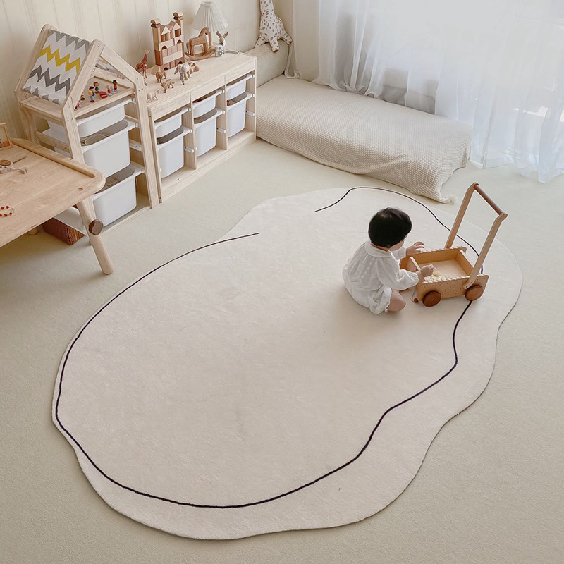 Diseño original estilo silencioso salón alfombra extrema pobreza Morandi nórdico dormitorio INS
