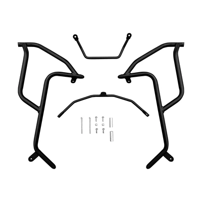 Suitable for Chunfeng Polar Core AE5 Electric Motorcycle Bumper Modification Accessories Tailstock Front and Rear Bars Anti-fall Backrest Pedal (Motorcycle bumper) - black-carbon-steel-front-bumper