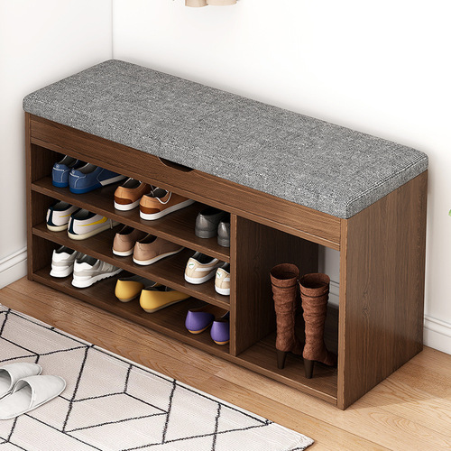 Shoe-changing stool, home doorway sofa stool, sit-down entry shoe rack stool, integrated doorway storage, shoe-wearing long stool
