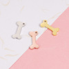 Foreign trade thermal sales mirror stainless steel pet bone shape jewelry accessories DIY bone dog card identity card