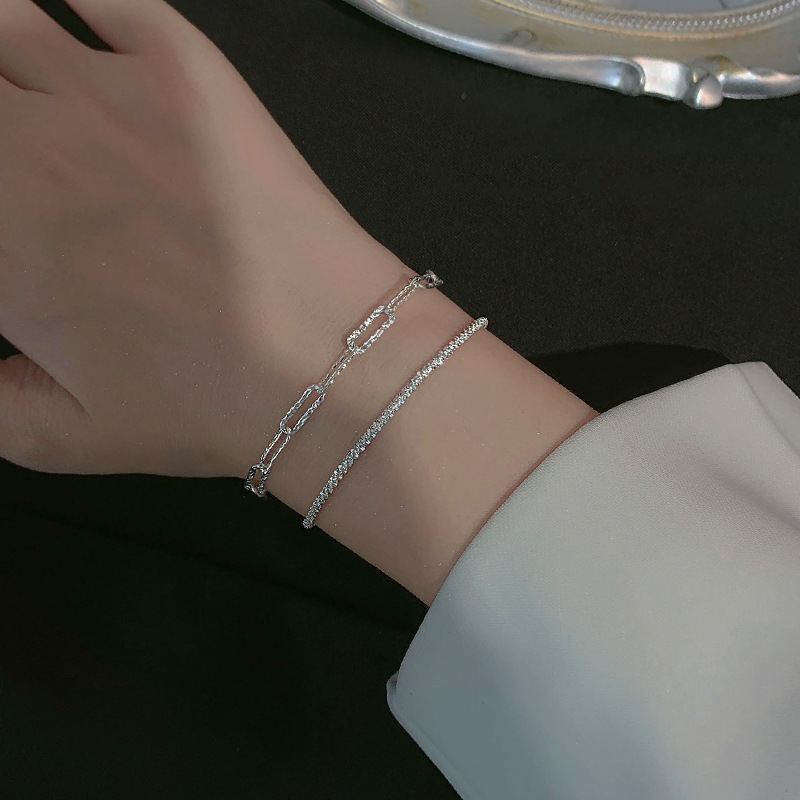 Sparkling Star-Studded Stacked Bracelets for Girls, Light Luxury, High-End, Simple, Unique, Versatile, Niche Design Hand Jewelry Sparkling Star-Studded Stacked Bracelets for Girls, Light Luxury, High-End, Simple, Unique, Versatile, Niche Design Hand Jewelry