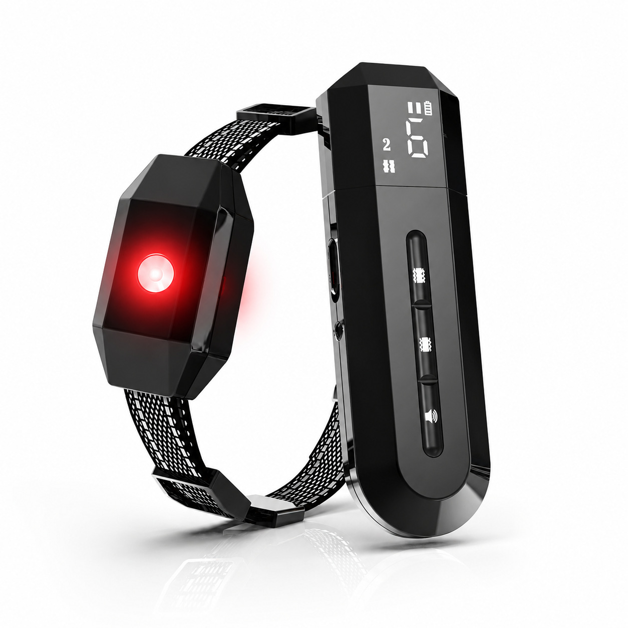 2026 Dog Training Device Anti-Barking Device New Product Europe No Electric Shock Strong Vibration Warning Light Pet Supplies Training Cross-Border