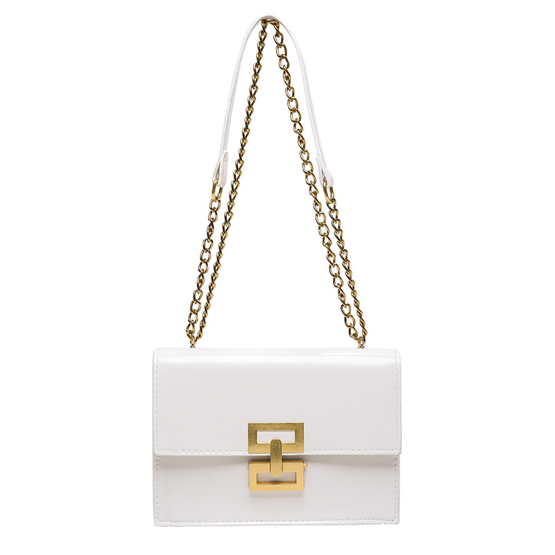 2025 nueva tendencia bolso de hombro europeo y americano bolso de mujer retro cadena de moda bolso pequeño bloqueo textura mochila