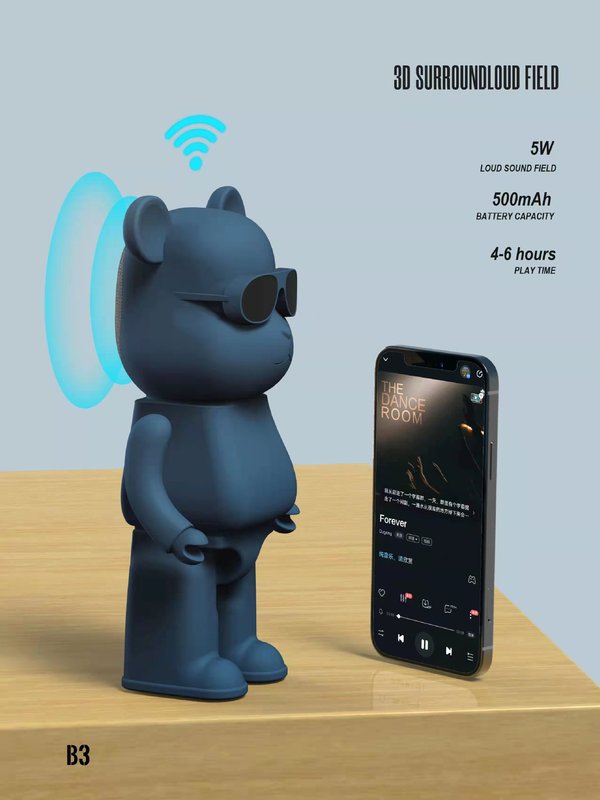新型ネットレッドb2暴力熊bluetoothスピーカーパソコンデスクトップ音響放送器置物家庭用サブウーファb 1|undefined