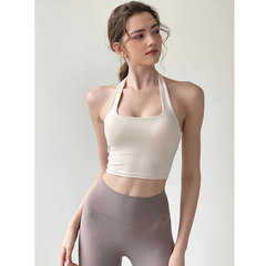 Halterneck Outdoor Morning Jogging Casual Sports Quick-Drying Vest Women's Summer Push-Up Shaping Yoga Wear Pure Sexy Fitness Top