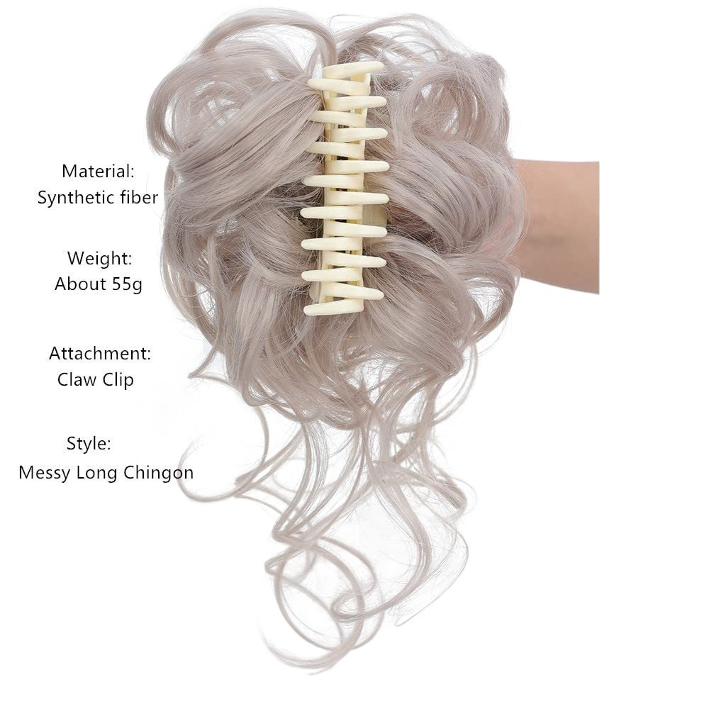 Comercio exterior peluca anillo moda pelo bolsa bola cabeza updo artefacto mullido desordenado barba larga trenza peluca clip de pelo anillo de pelo