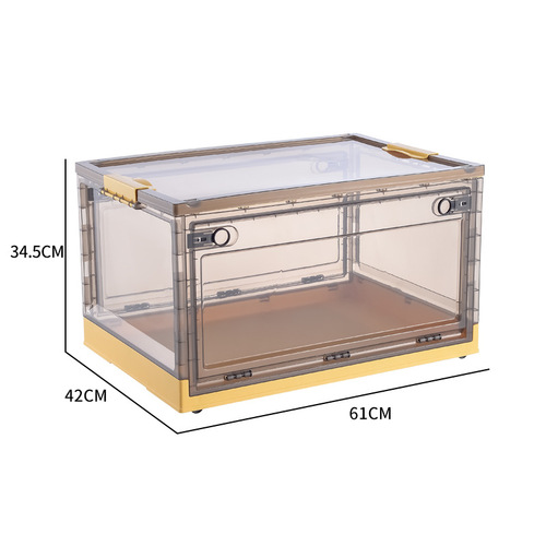 Foldable book storage box finishing box household transparent storage box student loaded books and toys thickened storage box
