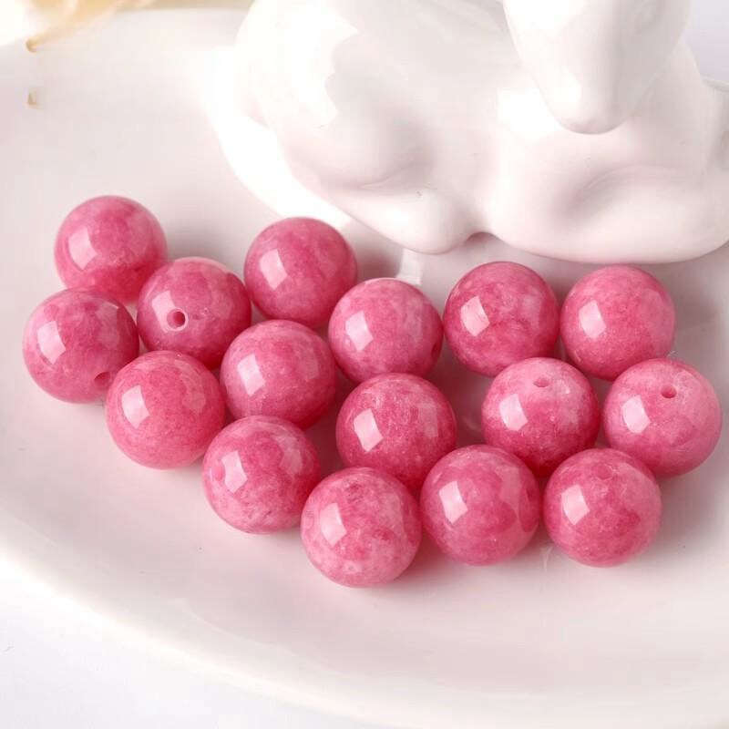 Ice-Type Red Patterned Chalcedony Loose Beads Rose Quartz Round Beads DIY Crystal Jewelry Accessories Chain Women's Beaded Round Beads Wholesale Ice-Type Red Patterned Chalcedony Loose Beads Rose Quartz Round Beads DIY Crystal Jewelry Accessories Chain Women's Beaded Round Beads Wholesale