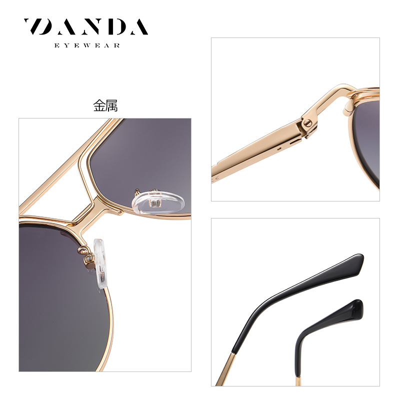 Nuevo doble haz gafas de sol polarizadas JS8554 moda hombres conducción gafas de sol al aire libre pesca gafas de sol