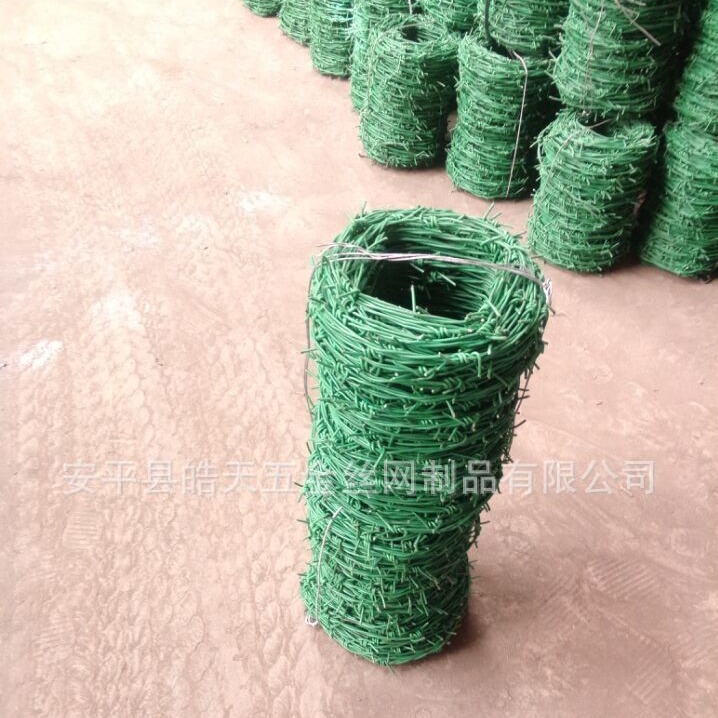 镀锌铁蒺藜 铁刺丝PVC 防盗防爬刺网 金属丝绳16#