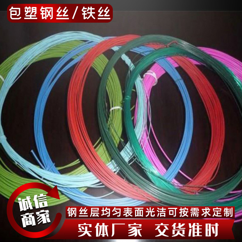 葡萄架搭大棚铁丝 PE包塑丝铁丝 百香果葡萄架用PVC包塑丝