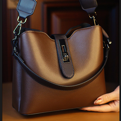 2024 Hand-held Bucket Bag for Women, Multi-layer New Simple Contrast Color Large Capacity Shoulder Bag, Cross-body Bag for International Shipping