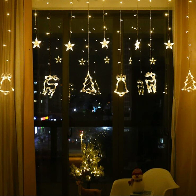 LED-гирлянды Christmas, декоративный набор оленей, 220В, тёплый белый или мультицвет