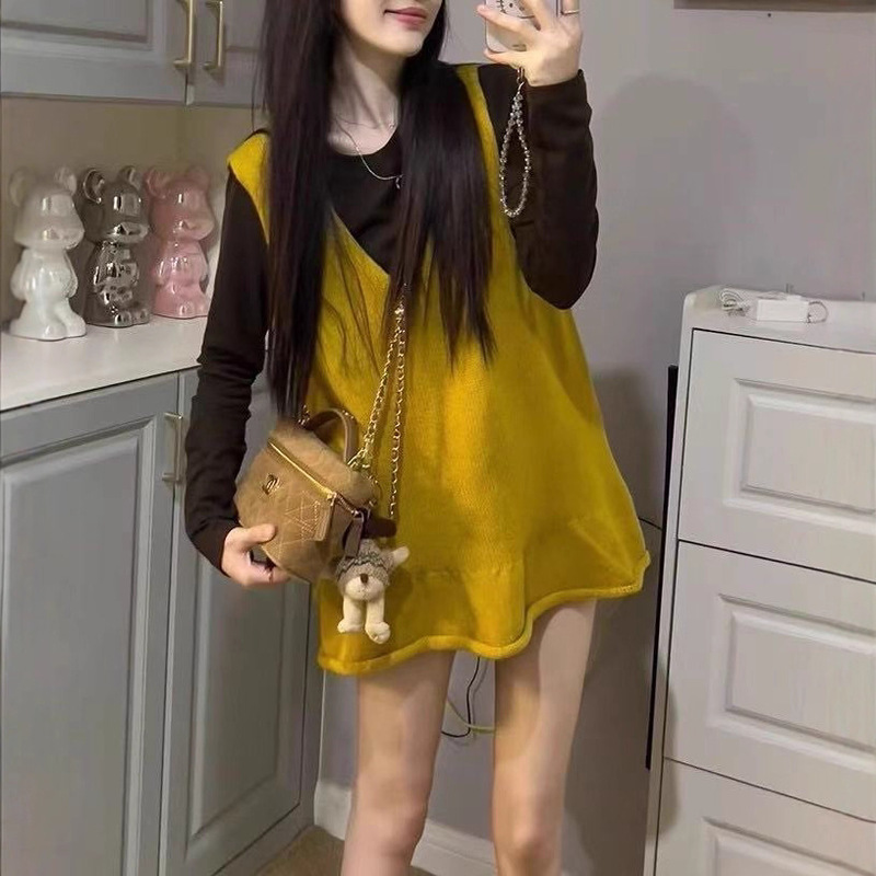 2025 Super Popular Winter Clothing with a Complete Set of Decent Outfits and a Very Nice Knitted Top Two-Piece Suit Knitwear