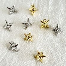 【特价包邮30】DIY饰品配件钉球电镀流星锤吊坠项链服饰光面立体