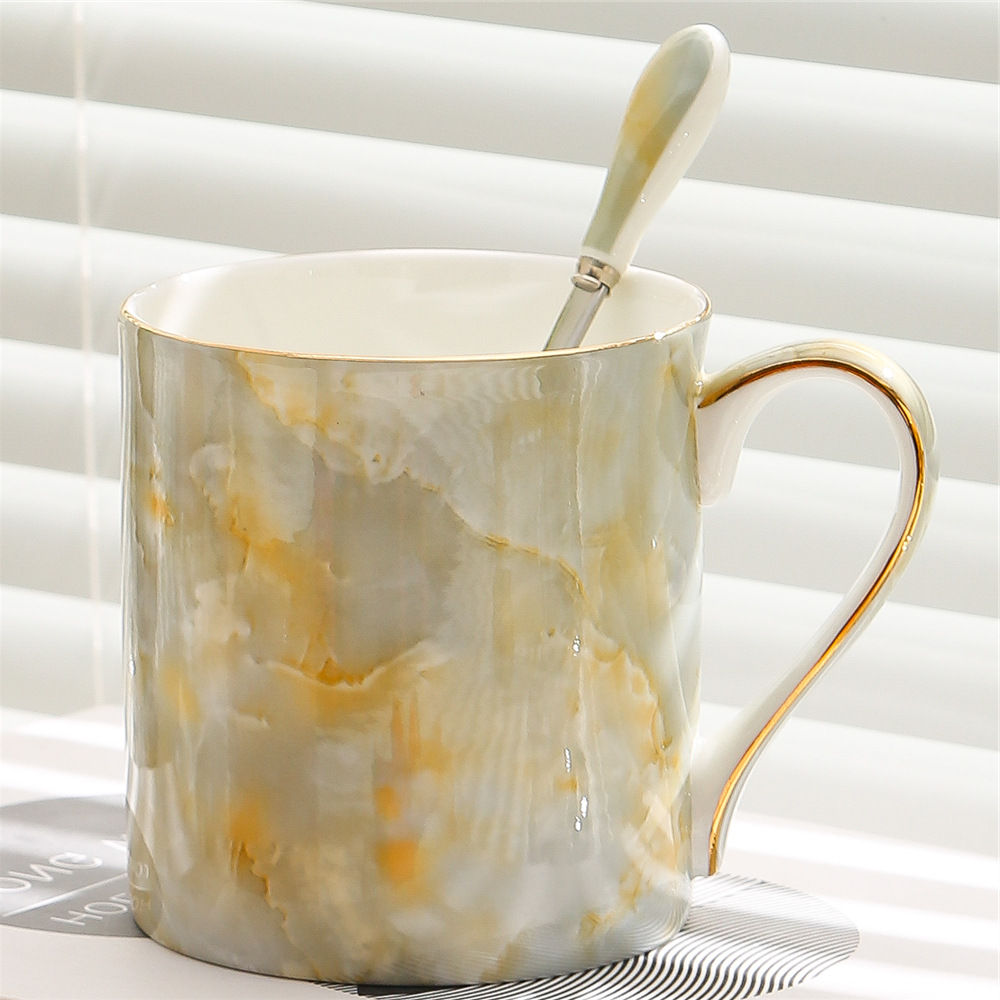 Taza de porcelana fina de estilo europeo, taza de oficina, taza para desayuno, taza para leche, taza para cerveza, taza para té con leche, taza para café