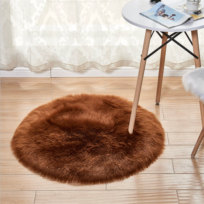 Round Plush Rug (Mingyu) — 5–6 cm Thick, suede backing, multiple diameters