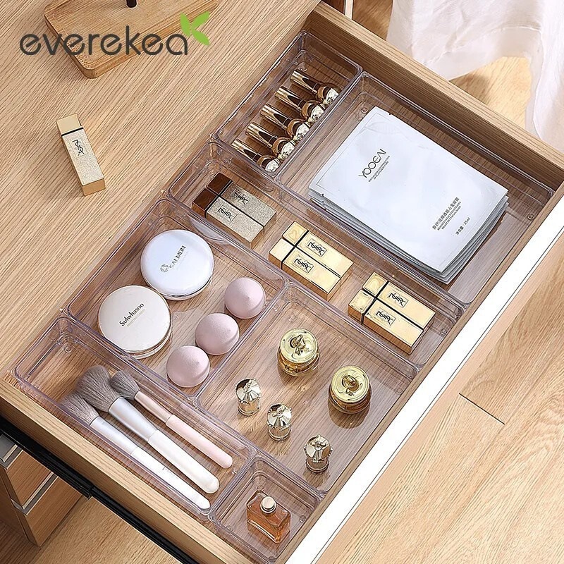 Desktop Miscellaneous Storage Box, Compartmentalized Organizer Box, Drawer-Style Plastic Storage Box, Kitchen Spice Box, Stationery Storage Box