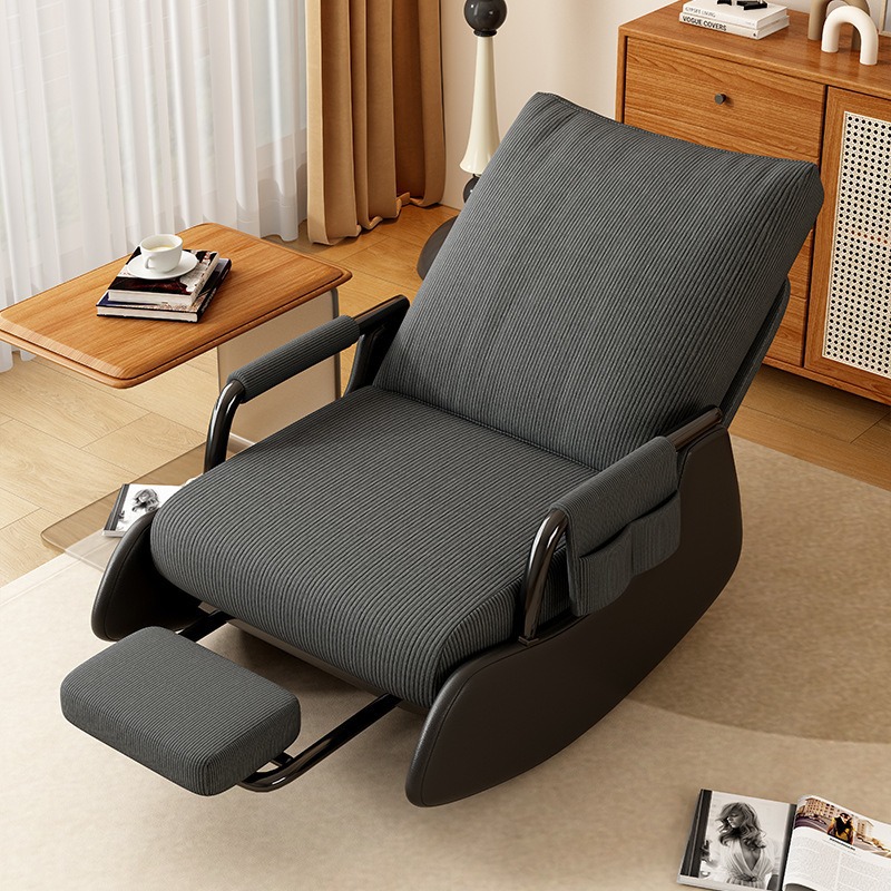 Silla mecedora doméstica reclinada para dormir perezoso sofá balcón silla de relajación sala de estar para almuerzo individual con sillón de pedal
