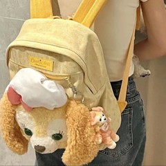 ベルダッフィーのランドセル餅の大容量の甘いアニメのかわいいナイロンのリュックサックのぬいぐるみのかばんの学生は授業を受けます。