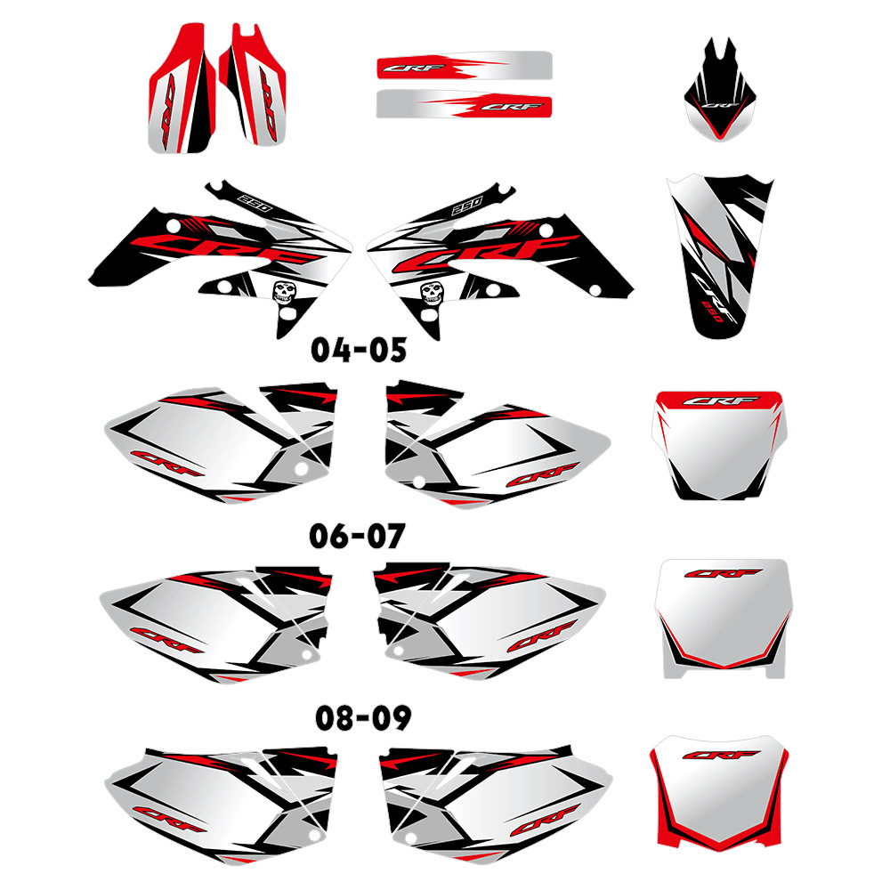 Aplicable a CRF250R CRF250 2004 2005 2006 2007 2008 2009 pegatinas SUV image 4