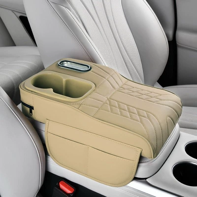and storage box, car accessories, Armrest box pad - cross-border-hot-selling-source-manufacturer-beige