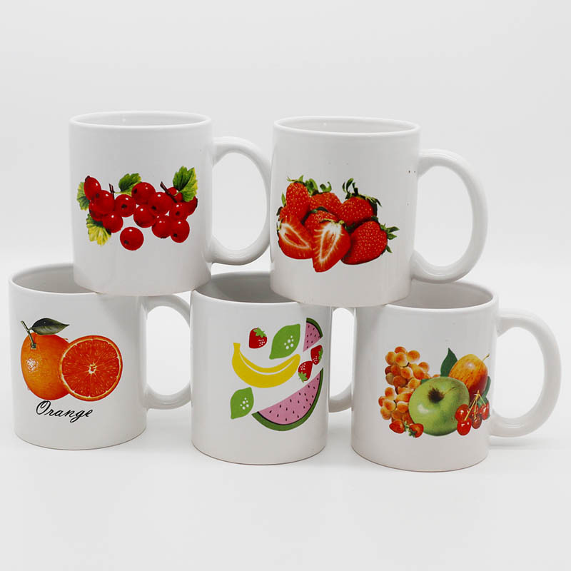12OZ flor asada taza de cerámica recta taza de cerámica taza de agua creativa taza de leche taza de café al por mayor