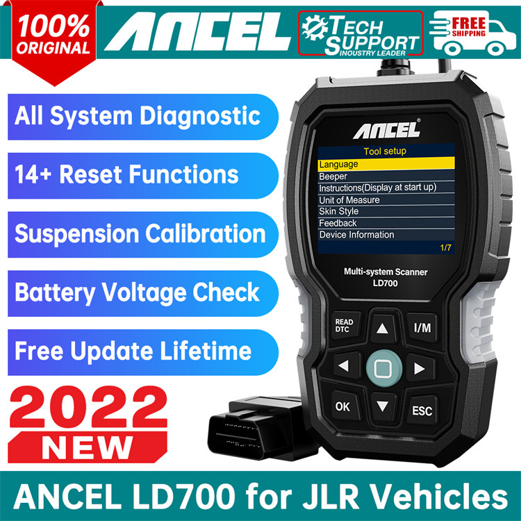 ANCEL LD700 OBD2扫描仪捷豹路虎全系统诊断工具电池注册机油重置