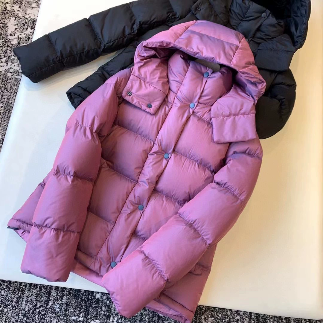 Velvet down jacket, hoody, duck down, increased thickness
