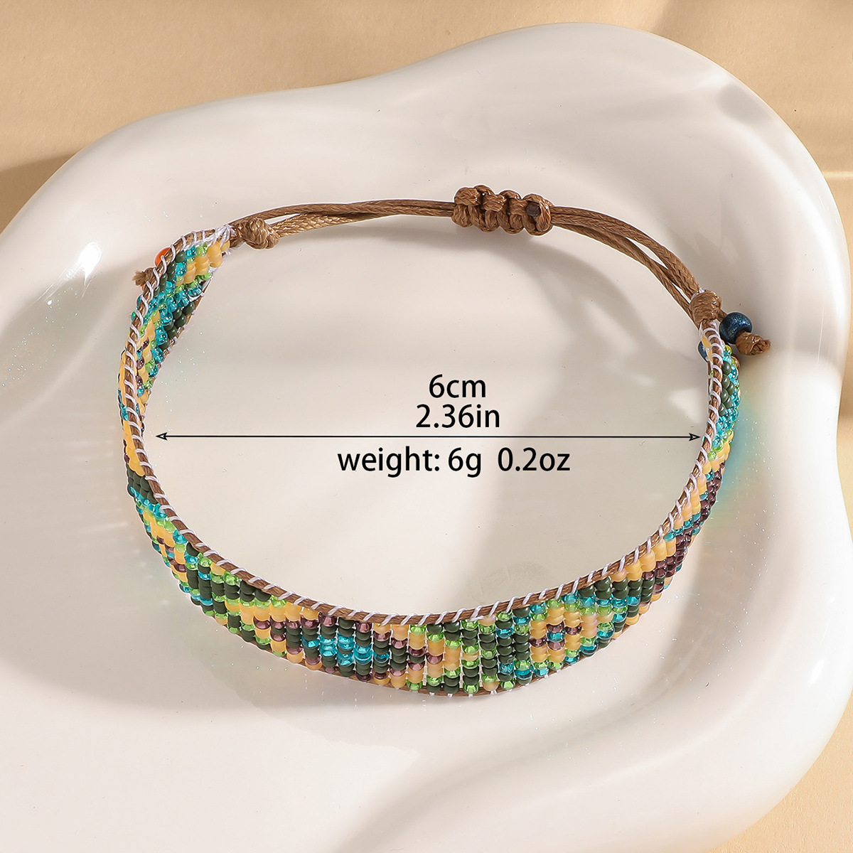 9g Weight Slider Clasp Closure Clasp Closure Type Bracelets Classification cord Chain Material Beaded Chain Chain Type 1 Piece Quantity Daily Occasion Seed Bead, cord Material Rhombus Pattern All Seasons Season Unisex Gender Knitting Design Ethnic Style Style Ethnic Style Rhombus Seed Bead Cord Beaded Chain Slider Clasp Closure String Bracelets Wholesale 8