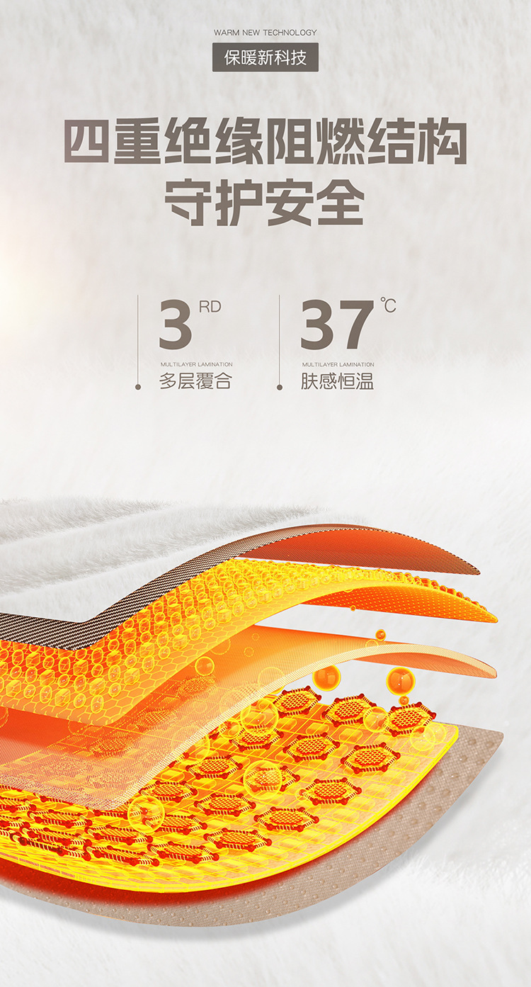 2025 New Ferret Velvet Graphene Heated Stuffed Winter Car Cushion Car Single Seat Cushion Three-Piece Set