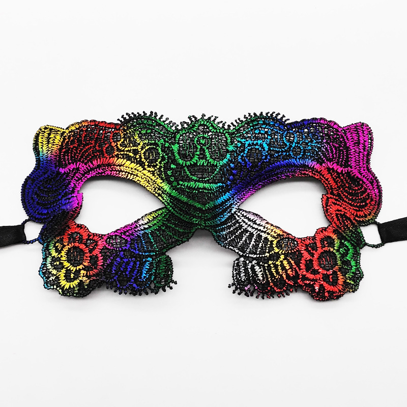 Máscaras de encaje transfronterizas, máscaras de encaje de fiestas de Halloween, máscaras de ojos especiales para carnaval de Halloween
