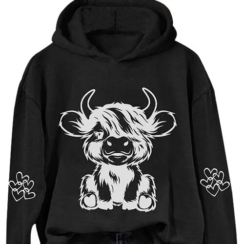 Cross-border Amazon Ghost Bull Hoodie Spring and Autumn Season Hooded Sweatshirt Casual Men and Women's Outfit Original Factory Dropshipping One Piece