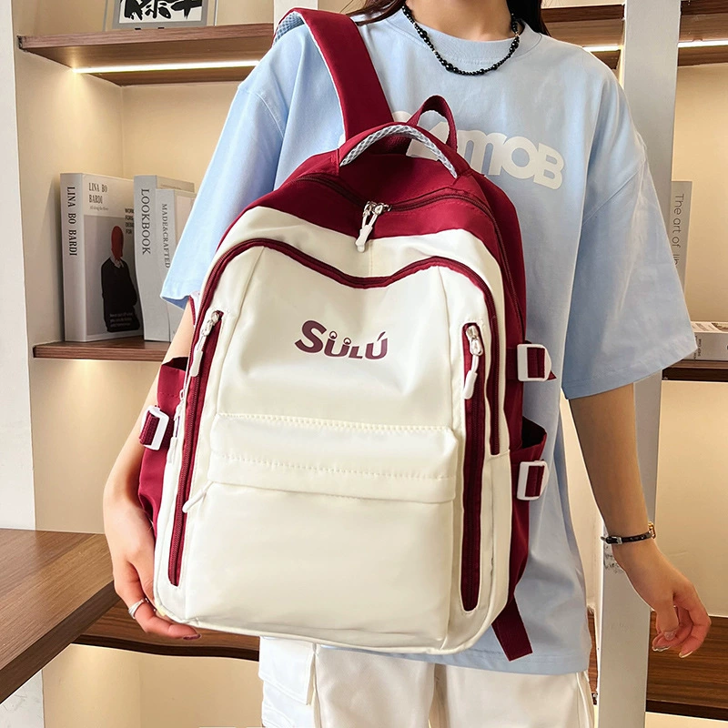 Capacious backpack, shoulder bag one shoulder, Korean style, for students, western style