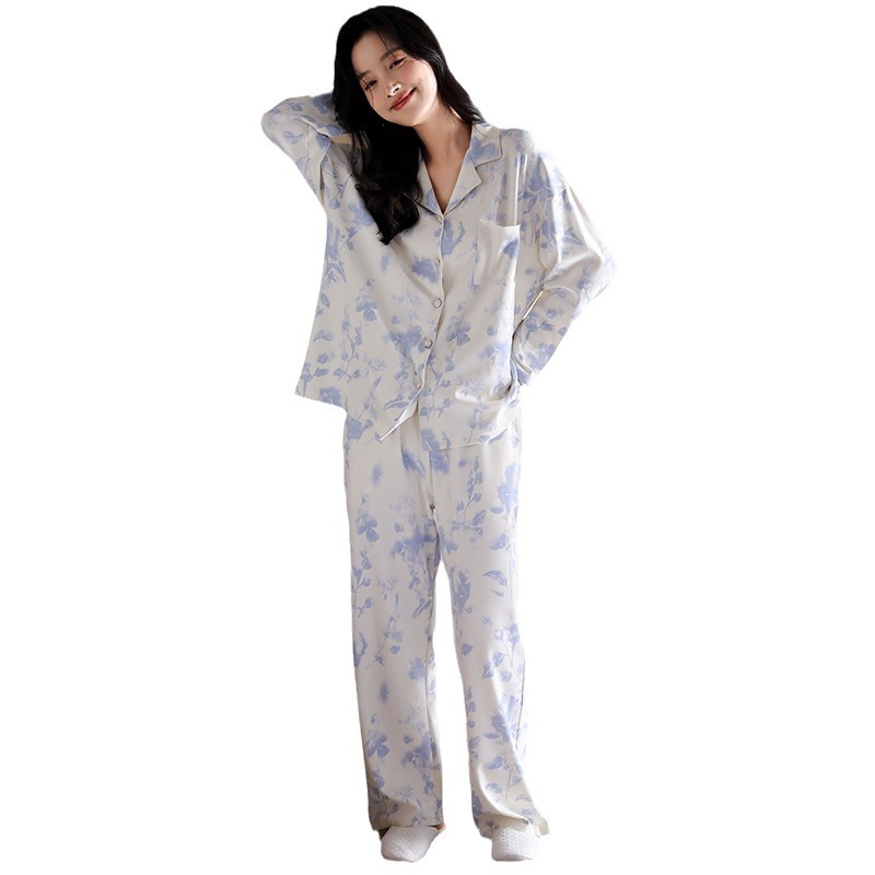 ChicShe Frühlings- und Langarm-Pyjama für Damen, Herbst, reine Baumwolle, Cartoon-Motiv, große Größen, locker, lässig, tragbar, Homewear-Set_voghion.com