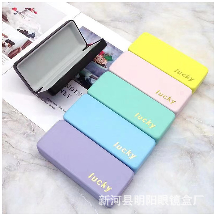 Wholesale square glasses case iron box large frame optical glasses case can be used as logo glasses case sunglasses glasses case