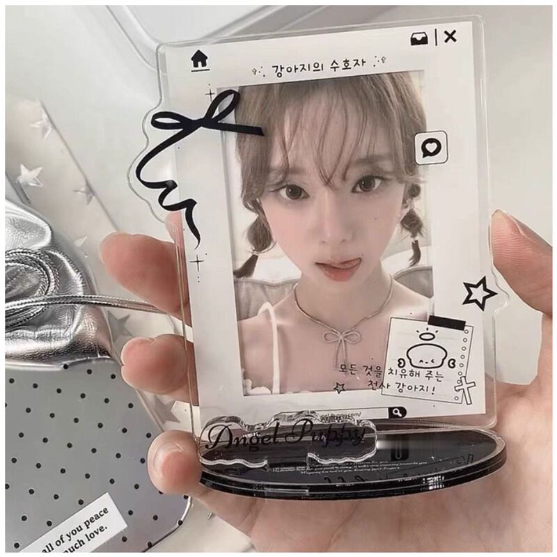 New non-attribute acrylic card photo frame set up card students chasing stars love beans 3 inch small card storage display photo frame