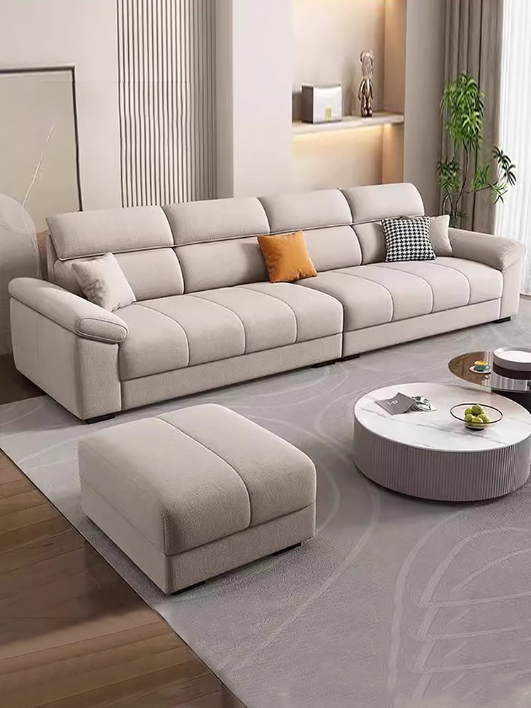 ✅ 2025 New Model Cat-Scratch Resistant Fabric Sofa, Modern Minimalist Chaise Lounge Sofa, Small Apartment Home Use Cotton and Linen Fabric Sofa