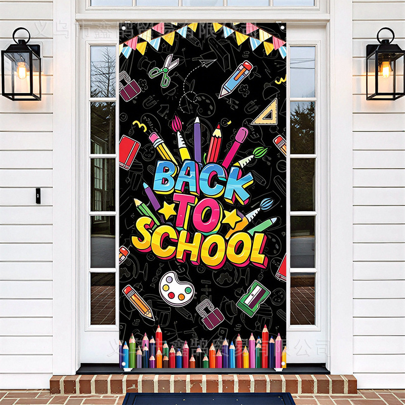 Cross-Border Hot-Selling Back-To-School Season Door Decorations, Back-To-School Party Decorations, Door Hangings, Welcome Door Curtains, Custom Door Banners Cross-Border Hot-Selling Back-To-School Season Door Decorations, Back-To-School Party Decorations, Door Hangings, Welcome Door Curtains, Custom Door Banners
