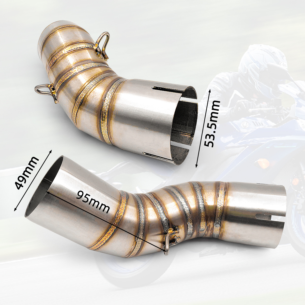 Suitable for Kawasaki Z900 2017-2020 motorcycle modified exhaust pipe stainless steel middle section transfer exhaust