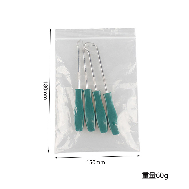 짙은 녹색 광택 모델 4종 세트(투명 가방)